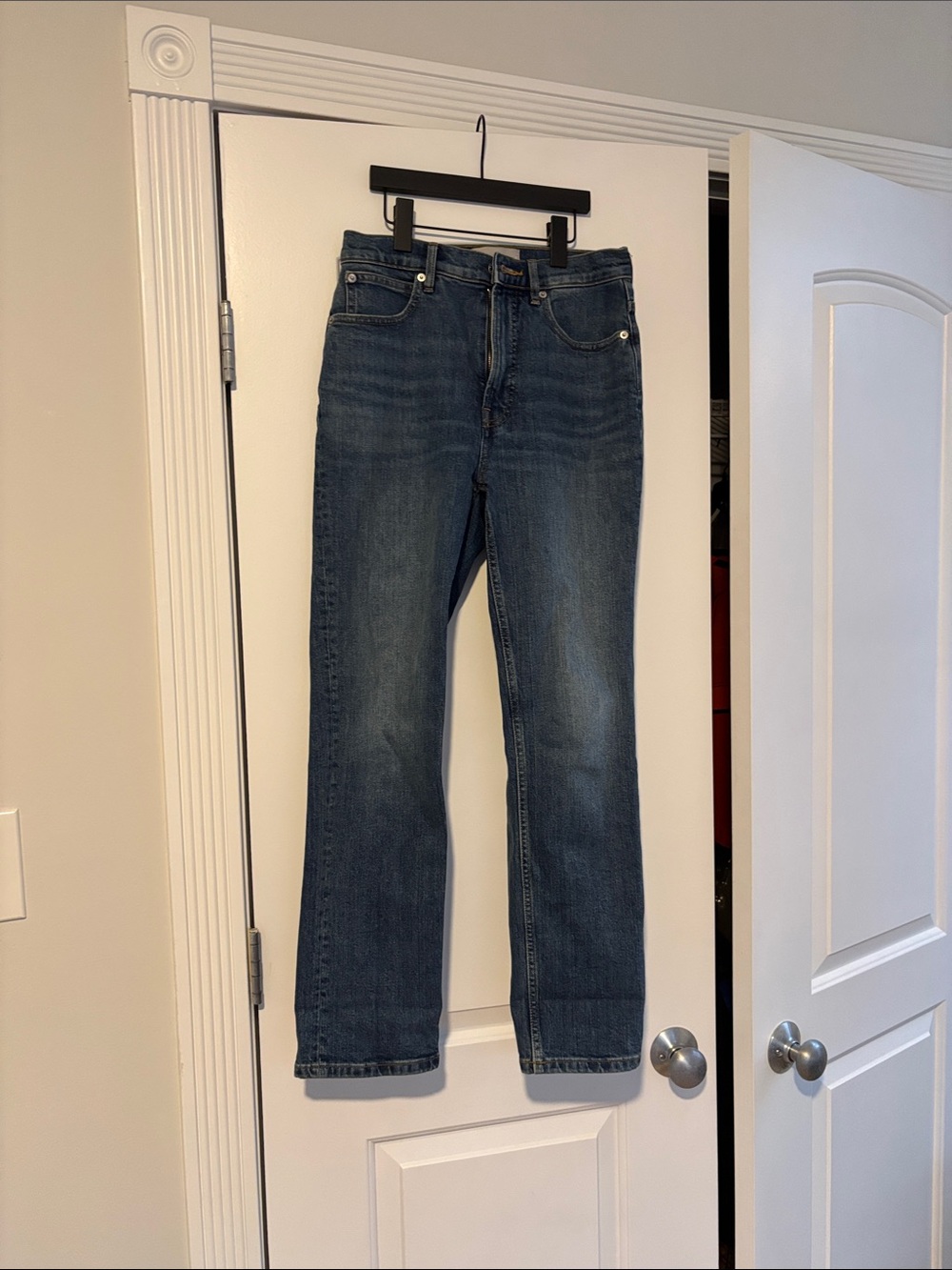 Everlane Way High Slim High-Rise Jeans in Medium Blue Denim